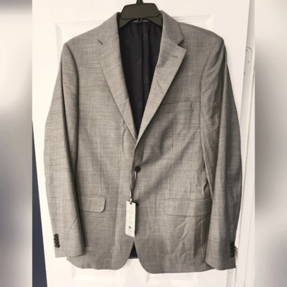 Tommy Hilfiger TH Flex Modern Fit Suit Separate In Blk/Gray/Wht Size 42L